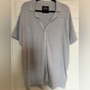 Hollister Light Gray Casual Button Down Shirt